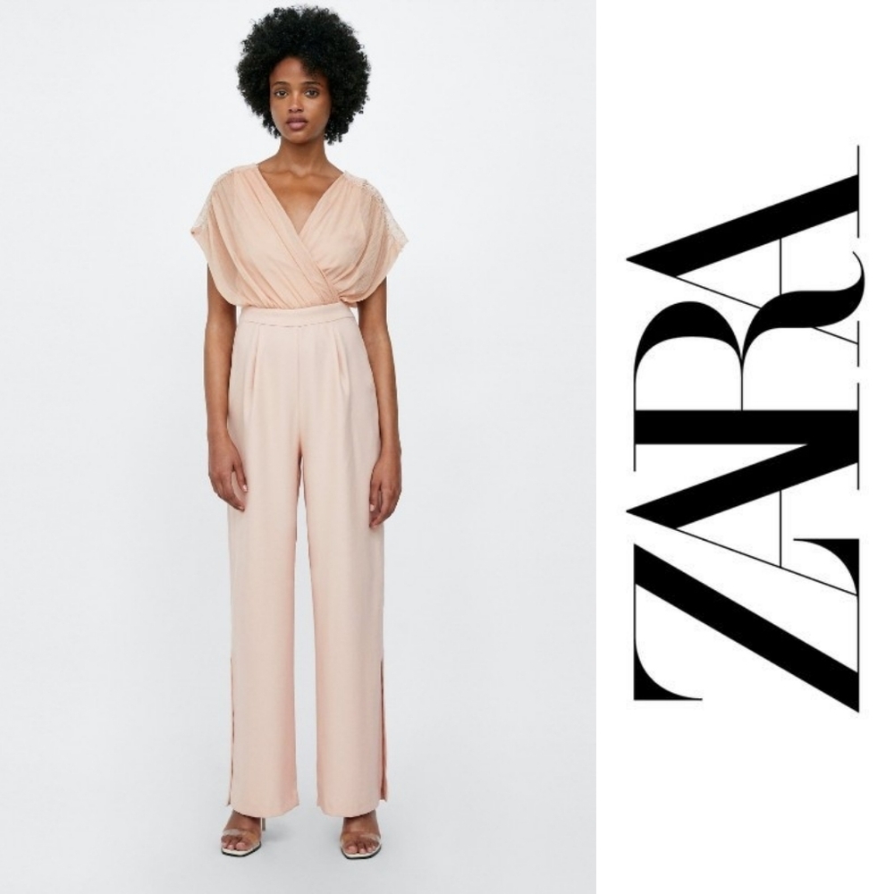 Zara Contrast Lace Jumpsuit